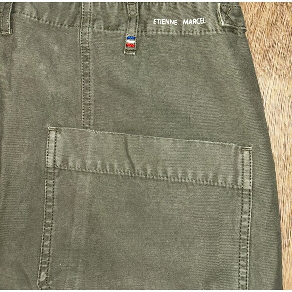 NWT Etienne Marcel Green Cropped Army Pants, Size 27 - Picture 4 of 7